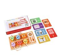 Chosertory Jeu d'Enquête Prise Puzzle Enfant Plateau Bois Pièces Amovibles Coordination Œil-Main Découverte Formes Adapté à la Maison Activité Scolaire Temps Partagé