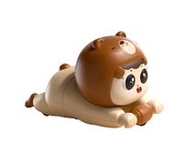 Chosertory Jouet Rampant pour Bébés de 6 à 12 à 18 Mois, Cadeau D'anniversaire Interactif pour Nourrissons et Nouveau-nés avec, marron kaki