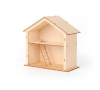 Chosertory Maison de Montage Enfants Miniature en Bois Assemblage Créatif Jouet Personnalisable Double Niveau pour Développement de Créativité Adapté pour Enfants Espace de Jeu Collection