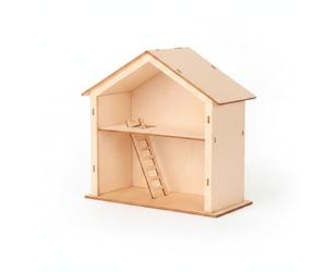 Chosertory Maison de Montage Enfants Miniature en Bois Assemblage Créatif Jouet Personnalisable Double Niveau pour Développement de Créativité Adapté pour Enfants Espace de Jeu Collection