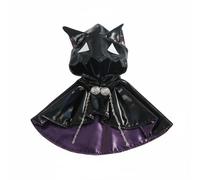 Chosertory Manteau Cape Enfant Accessoire Vêtement Poupée Cape Oreilles de Chat Matériau Brillant Chaîne Métallique Convient Collection Prise de Vue, Violet Magique