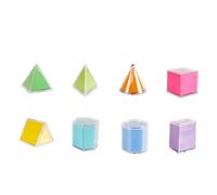Chosertory Matériel d'apprentissage Géométrique Aide Visuelle Enseignement Solides Modèles Transparence Totale Exploration Manipulation Adapté pour Simulation Cours Pratique Étudiants