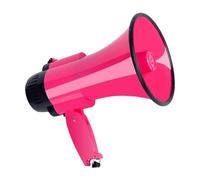 Chosertory Mégaphone Portatif avec Haut-Parleur et Fonction D'enregistrement, en Polypropylène, pour Marchés de Rue, Secours en Cas de Catastrophe Ou, Rose Rouge