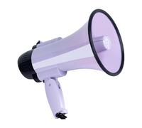 Chosertory Mégaphone Portatif avec Haut-Parleur et Fonction D'enregistrement, en Polypropylène, pour Marchés de Rue, Secours en Cas de Catastrophe Ou, Violet