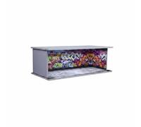Chosertory Mini Garage Maquette Parking 1 64 Diorama Vitrine Voiture Miniature Scène Graffiti et Symboles PVC Acrylique pour Mettre en Valeur la Collection, Scène De Mur De Graffitis