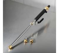 Chosertory Nettoyeur Haute Pression Lance Pulvérisateur Buse Jet Réglable Tube en Aluminium et Commande en Laiton pour Nettoyage sans Effort Adapté au Véhicule, Green