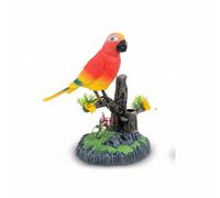 Chosertory Oiseau Réactif Vocal Jouet Électronique Oiseau Animé Décor Bureau Porte-stylos Plastique Capteurs Audio Déclenchement à la Voix Mouvement Bec Tête, Rouge, 506G