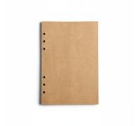 Chosertory Paper Loose Leaf Recharges Feuilles Papier Cahier Carnet Notes Matériau Bois Lisse 100gsm sans Transfert Format Demi-lettre à 6 Trous Pack 80 Feuilles, Kraft, Recharge