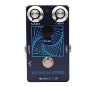 Chosertory Pédale Reverb Guitare Effets Ressort Classique Métal True Propre Boutons Attack Depth Dwell LED Rouge Lumineuse Alimentation 9V Format Économiseur