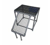Chosertory Plateforme de Baignade pour Reptiles Support de Séchage Élévation Stable en PVC Plastique Panneau Grillagé Favorisant Le Repos Adaptée Reptiles Terrarium Aquarium, Gris, 40 32 40 Cm