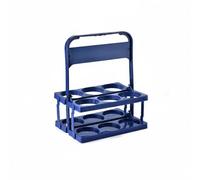 Chosertory Porte-Bouteilles Portable Support Bière Panier Pliable Plastique Ergonomique pour Transport de Boissons Adapté à Maison Réunion Bar, Bleu, Bleu, Grand 500 ML Environ