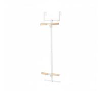 Chosertory Porte Manteaux de Porte Support de Rangement Patère Etageres Deux Niveaux Acier Carbone Porteur avec Finitions Bois Installation sans Outil sur Porte