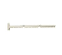 Chosertory Porte-vêtements Mural Pliant Aluminium Rangement Étendoir Support Vêtements Pliable avec Bras Inclinable et Structure, Blanc Cassé, Porte-vêtements À Trois Volets