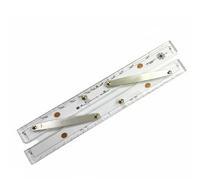 Chosertory Règle de Navigation Parallèle pour Cartes Marines avec Bras en Laiton Corps en Acrylique Transparent Lecture Facile Adaptée à la Planification Dessin, 45 CM, Marque KOWEN