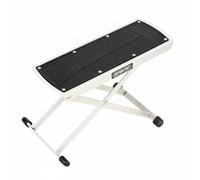 Chosertory Repose-pied Pliant Tabouret Support Métal Ergonomique Antidérapant Ajustable pour Guitariste Concert Pratique Studio, Argent+Noir