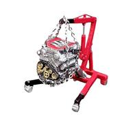 Chosertory Support de Moteur Miniature, Palan, Outil D'atelier, Miniature de Réparation Automobile, En Polypropylène Peint à La Main, pour La Décoration D, A02 Red W Engine