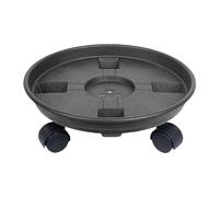 Chosertory Support pour Plantes à 4 Roues avec Bac de Récupération, Plateau pour Plantes, Chariot à Plantes Roulant, Multifonctionnel pour Balcon et Intérieur, 36CM
