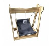 Chosertory Suspended Resting Unit Unité de Repos Suspendue Hamac pour Chat Mobilier Animal Cadre Bois Jouet Balle Accroché Adaptée à la Maison Balcon Terrasse Pièce de Vie Calme