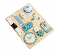 Chosertory Tableau d'apprentissage Enfant Table de Jeu Planche d'Activité Jouet Éducatif Perles en Bords Lissés Autonomie Concentration Adapté aux Tout-Petits, Bleu