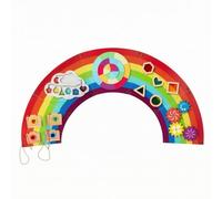 Chosertory Tableau d'apprentissage pour Enfants Tableau d'exercice Panneau Mural Activités en Bois pour la Coordination Main-œil Exploration Sensorielle Adapté à, Arc-en-Ciel 4.8kg CE/CPC