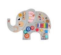 Chosertory Tableau d'apprentissage pour Enfants Tableau d'exercice Panneau Mural Activités en Bois pour la Coordination Main-œil Exploration Sensorielle Adapté à, Jeu Mural Éléphant 3KG