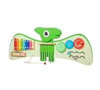 Chosertory Tableau d'apprentissage pour Enfants Tableau d'exercice Panneau Mural Activités en Bois pour la Coordination Main-œil Exploration Sensorielle Adapté à, Jeu Mural Ptérodactyle