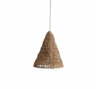 Chosertory Tressée à la Main Abat-jour Luminaire Plafonnier Éclairage Artisanale Style avec Texture Naturelle et Charme Fait Main Convient au Salon Salle à, 30 30cm