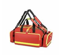 Chosertory Trousse Médicale Imperméable Sac d'intervention Rapide Sacoche de Premiers Secours à Compartiments Ordonnés et Séparateurs en Oxford 1200d et TPU, Array, Rouge avec Accents Jaune