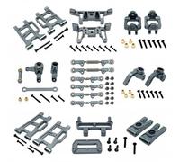 Chosertory Voiture Électrique Kit de RC Éléments de Châssis Complets et Direction Optimisées en Alliage pour Durabilité et Précision Adaptée aux Amateurs Parcours Accidentés, Gris