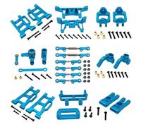 Chosertory Voiture Électrique Kit de RC Éléments de Châssis Complets et Direction Optimisées en Alliage pour Durabilité et Précision Adaptée aux Amateurs Parcours Accidentés, Bleu Ciel