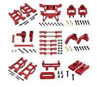 Chosertory Voiture Électrique Kit de RC Éléments de Châssis Complets et Direction Optimisées en Alliage pour Durabilité et Précision Adaptée aux Amateurs Parcours Accidentés, Rouge