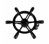 Chosertory Volant de Bateau Système de Direction Marin Centre de Commande Pilotage Fiable Prise Confortable Acier Inoxydable Intérieur Intégré Adapté à Sorties, Volant Multi-Branches