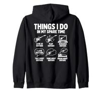 Choses drôles de Guitare Que Je Fais Pendant Mon Temps Libre Design de Guitariste Sweat à Capuche
