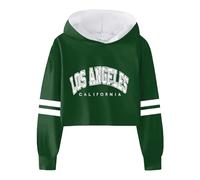 Choses pour adolescentes filles enfants, décontracté, ample, actif, manches complètes, sweat à capuche, sweat-shirts, avec courts, pulls, imprimés de lettres, rayés, hauts courts adolescents, pulls