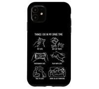 Choses Que Je Fais Mon Temps Libre Humour Chat Coque pour iPhone 11