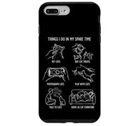 Choses Que Je Fais Mon Temps Libre Humour Chat Coque pour iPhone 7 Plus/8 Plus