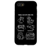 Choses Que Je Fais Mon Temps Libre Humour Chat Coque pour iPhone SE (2020) / 7/8
