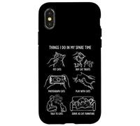 Choses Que Je Fais Mon Temps Libre Humour Chat Coque pour iPhone X/XS