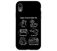 Choses Que Je Fais Mon Temps Libre Humour Chat Coque pour iPhone XR