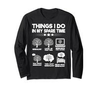 Choses Que Je Fais Pendant Mon Temps Libre Généalogie drôle Manche Longue