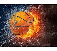 CHOSIGHT Diamond Painting Set Basketball,DIY 5D Sport Stickerei Diamant Painting Zubehör Runden Vollbohrer Bilder Malerei Kit Für Home Wand Décor 30x40 cm