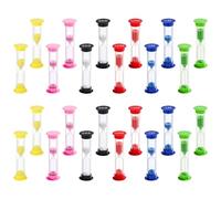 Chostky 24PCS Horloge à Sable sablier Horloge à Sable colorée 30sec/1min /2mins/3mins/5mins/10mins pour Les Enfants Salle de Classe Jeu Maison Cuisine Bureau