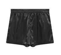 CHOUBAGUAI Lingerie Sexy pour Hommes Boxer en Soie Respirant Flèche Pantalon sous-Vêtements Confortables Côté Ouvert Pyjamas Hommes Maison Pyjamas-Noir-XL