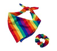 Chouchou à cheveux élégant et esthétique - Multicolore - Style rétro - Accessoire de cheveux pour fille