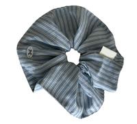 Chouchou à rayures double couleur avec nœud - Léger et confortable - Postiche élégant pour filles et femmes - Cadeau tendance - Bandeau à cheveux rayé