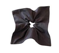 Chouchou carré Écharpe carrée en tissu rayé, bandeau à gros intestin, accessoire for cheveux queue de cheval faible tempérament, 1/3 pièces(Light gray)