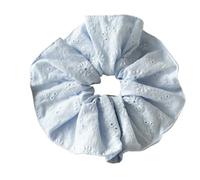 Chouchou cheveux 2pc Large Size Hair Scrunches Denim Scrunchies Big Ponytail Hairties(Skyblue2)