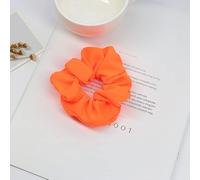Chouchou Cheveux Élastique Bandes Fluorescentes en Satin Tissu Ties Cordes Chouchou Accessoires Cheveux Doux Cadeau Anniversaire la Saint-Valentin Noël pour Femme Fille (Orange)