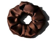 Chouchou Cheveux Femme Chouchous extra larges en soie de mûrier for femmes et filles, élastiques surdimensionnés, attaches for cheveux, cordelettes, porte-queue de cheval(6cm Coffee)