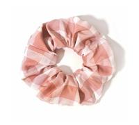 Chouchou Cheveux Femme Lot de 3 chouchous élastiques à cheveux en polyester imprimé écossais for fille(Light Pink)